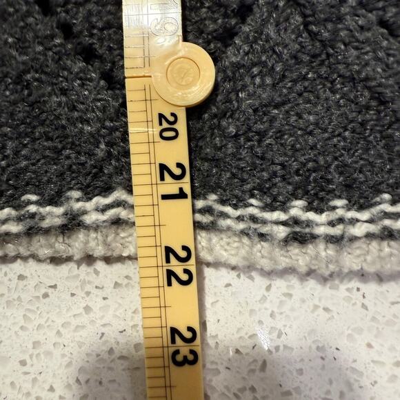 John Paul Richard Women Sweater Gray White Fair Isle Knit Roll Neck Pullover L - Picture 7 of 7